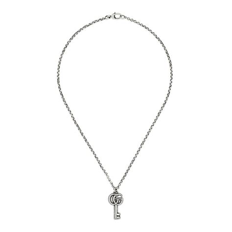 ciondolo gucci doppia g|Gucci Collana con chiave con Doppia G argento .